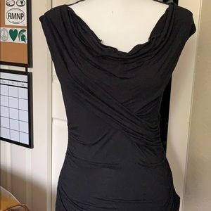 Express ruched and cowl neck tee